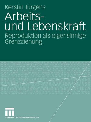 cover image of Arbeits- und Lebenskraft
